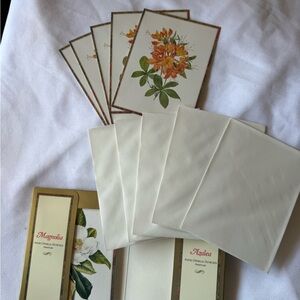 Anne Ophelia Dowden Vintage Magnolia & Azalea Note Card Set of 10